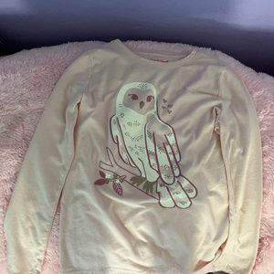 Pink sparkly owl shirt